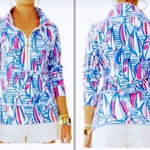 Red Right Return Lilly Pulitzer popover